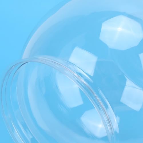 4.9x3.9 Inch Mini Plastic Transparent Fish Bowl Shatterproof Aquarium for Small Fish Desk Decor Tank with High Light Transmittance(L)
