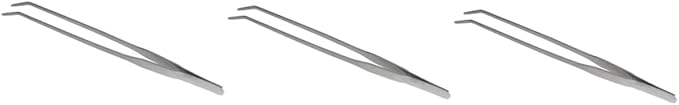 3pcs Curved Tip Aquatic Plant Tweezers Stainless Steel Tongs for Fish Tank Plants Ergonomic Design for Easy Trimming Tool for Aquarists