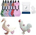 MANON ROSA Chicken Diapers Bantam Hens - Reusable 6-Piece Set with Bow Ties Poultry Nappies Washable Waterproof for Geese Pet Ducks Silkie(6D20P L)