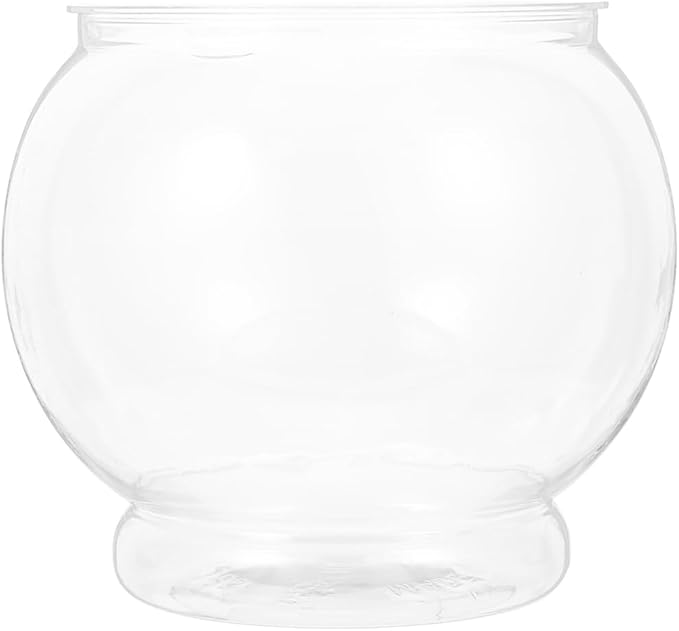 BESPORTBLE Tabletop Fish Tank Globe - Shatterproof Transparent Plastic Fish Bowl for Betta, Goldfish, and Turtles - 5.90 X 5.90 X 5.11 Inch, Ideal for Office and Home Decor