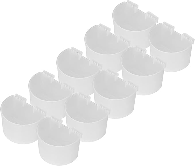 Zerodis Pigeons Feeding Cups, Plastic Bird Dish for Watering and Feeding, Easy to Hang Supplies for Bird Breeders and Pet Owners (S #14)