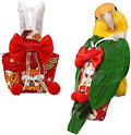 Bird Flight Suits Diapers, Parrot Diapers for Monk Parakeets, Cockatiels, Parrot Clothes Costume, Bird Training Nappy Suit Liners Clothes (Medium,Red-C)