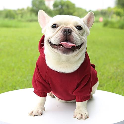 TAPBULL Dog Dresses, Fashionable Pet Dog Sweatshirt Clothes in Dark Colors, Cute Cat Birthday Dress Outfit (Red/Blue/Orange 3-Pack), Medium