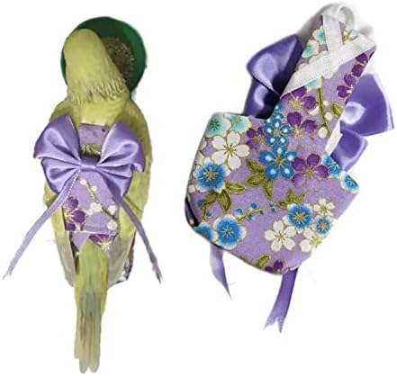 Bird Diapers, Large, Purple: Parrot Flight Suits, Cockatiel Diapers, Bird Training Nappy Suit Liners