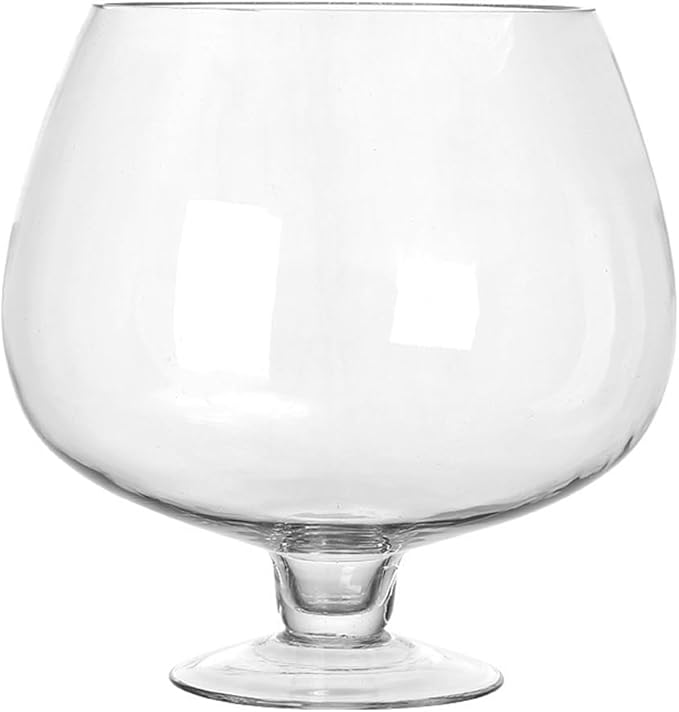 Transparent Glass Fish Bowl Vase, Multi-Function Betta Tank, Desktop Goldfish Aquarium, Hydroponic Plant Pot, Wine Glass Shape, Home Office Decor