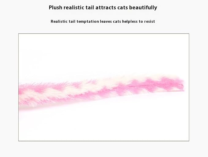 Catnip Mouse Toy, Long Tail Plush Mice for Cats, Interactive Hunting Toy for Indoor Cats, Colorful Soft Cat Toy with Catnip Inside (Yellow)