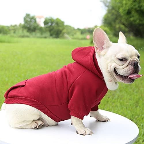 TAPBULL Dog Dresses, Fashionable Pet Dog Sweatshirt Clothes in Dark Colors, Cute Cat Birthday Dress Outfit (Red/Blue/Orange 3-Pack), Small