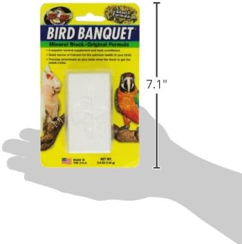 Zoo Med Mineral Block Original Formula Banquet Bird Food, 5-Ounce