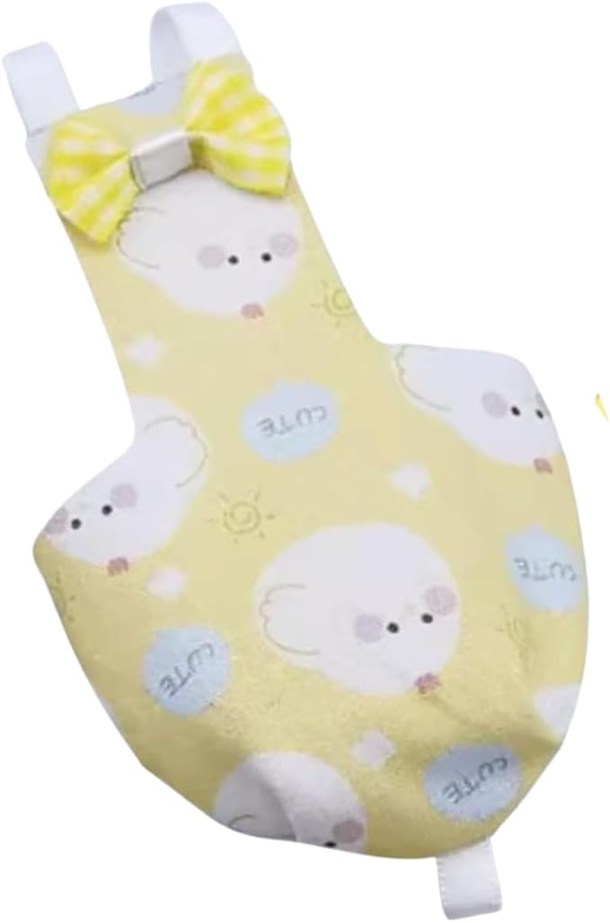 Bird Diaper Protective Parrot Nappy - 4 Pack, Reusable Flight Suit with Waterproof Inner Layer, Adjustable Shoulder Straps, Washable Cute Urine Wet Suit for Parakeet Conure (XXS-Pacific Parakeet)