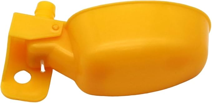 12Pcs Quail Water Cups Pigeon Automatic Bird Waterer for Cage Hang Drinker Breeding Poultry Drinking Bowls(Yellow)