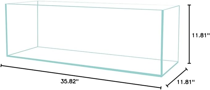 LIFEGARD Low Iron Ultra Clear Crystal Bookshelf Aquarium with Foam Leveling Mat – Rimless Aquariums with 45-Degree Beveled Edge, Peninsula Style – for Fish and Corals – 11 Gallon Capacity