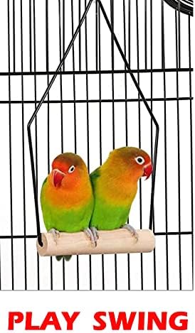 NEW Large Tall Canary Parakeet Cockatiel Lovebird Finch Bird Cage with Stand -18"x14"x60" (Black)