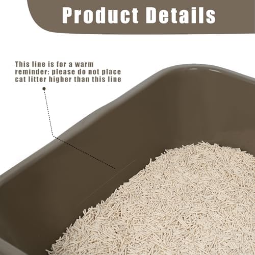 2 Pack Extra Large Dog Litter Box Pan Tray (ABS Material), Low Entry Jumbo Senior Litter Boxes for Multiple Kitten Big Cats, Pet Safe Indoor Dog Potty (White, 24" L x 20" W)