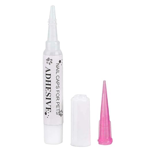 VICTHY 10pcs Special Pet Nail Adhesive Glues & 15pcs Applicator Tips for Dog or Cat Nail Caps
