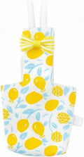 Bird Diaper Carrier Flight Suit Straps, Reusable Training Diaper Set Liners with Hook and Tow Eyes for Parrots and Cockatiels (Yellow LemonV, S)