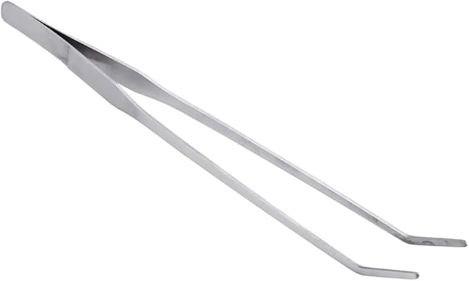 3pcs Curved Tip Aquatic Plant Tweezers Stainless Steel Tongs for Fish Tank Plants Ergonomic Design for Easy Trimming Tool for Aquarists