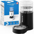 CZPET Automatic 4L/135Oz/1Gal Cat Water Dispenser with Stainless Steel Bowl, Gravity Waterer for Small Medium Dog Puppy Kitten (Black)