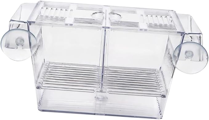 balacoo Portable Fish Tank Fish Breeding Box for Aquarium Floating Breeding Box Suction Cup Incubation Container Breeder