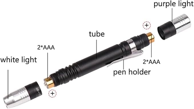 MODOAO 3 Pack Flashlight 2 in 1 UV Flashlight with 395nm Black Light for Dog/Cat Urine Stains, Dry Stains,Resin Curing