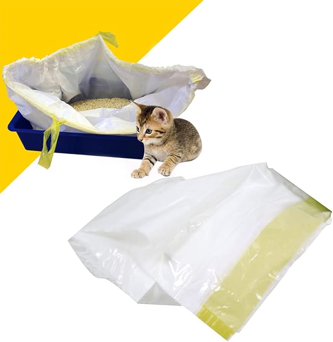 BESPORTBLE 7pcs Cat Litter Bags Drawstring Cat Waste Bags for Easy Cleanup Lightweight for Travel and Camping Pet Supplies