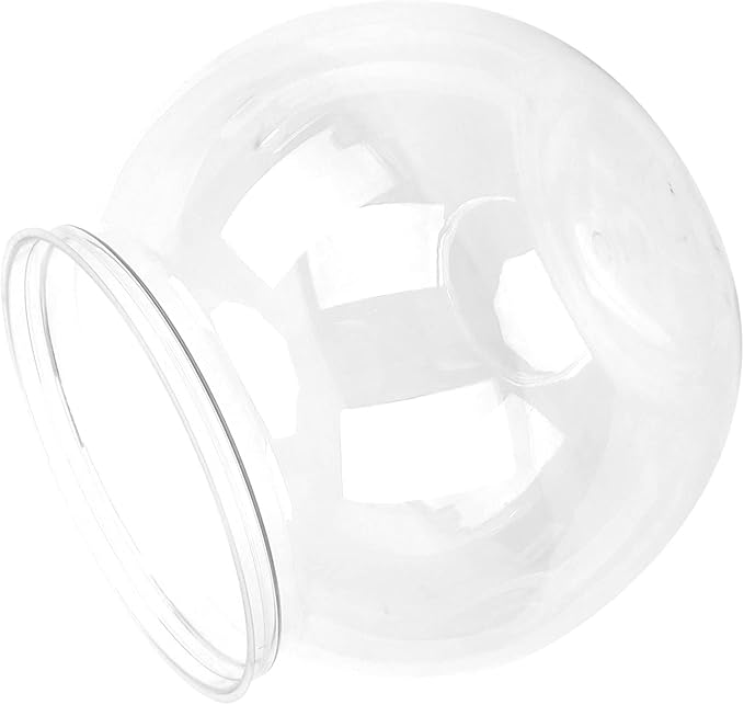 Mini Fish ,Classic Drum Fish Bowl Transparent Plastic Round Bowl Aquarium 360° View of Aquarium Centerpiece or Terrarium 7 x 6.3 Inches(S)