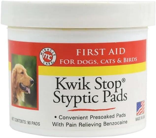 Styptic Kwik Stop Dog Cat Bird Ferret Helps Stop Bleeding Fast Powder Gel Pads or Swabs (3 Gel Swabs)