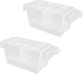 2PCS Clear Aquarium Breeding Box with 2 Divider Suction Cup for Fish Shrimp Fry Protections and Isolation Fish Breeding Tanks