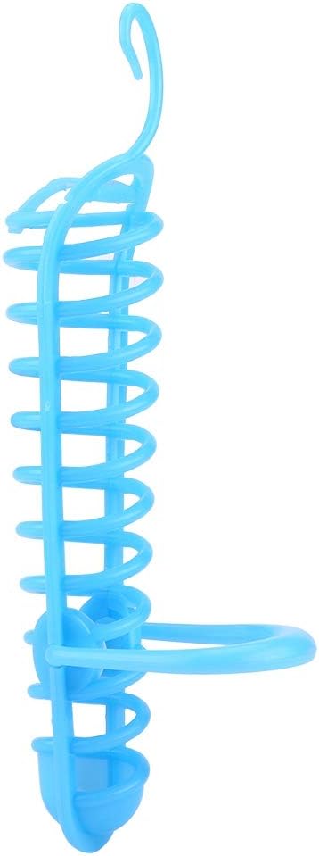 Parrots Food Basket Birds Feeding Perch Stand Fruit Vegetable Container Birds Feeders Plastic Parrot Bird Cage Hanging Foraging Toys(Blue)