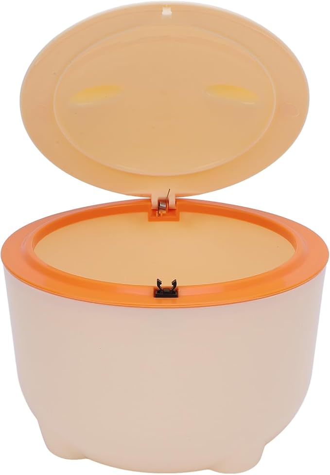 Tyenaza Cat Litter Trash Can with Press Type Lid Enclosed Design Compact Multipurpose Cat Waste Trash Can for Home