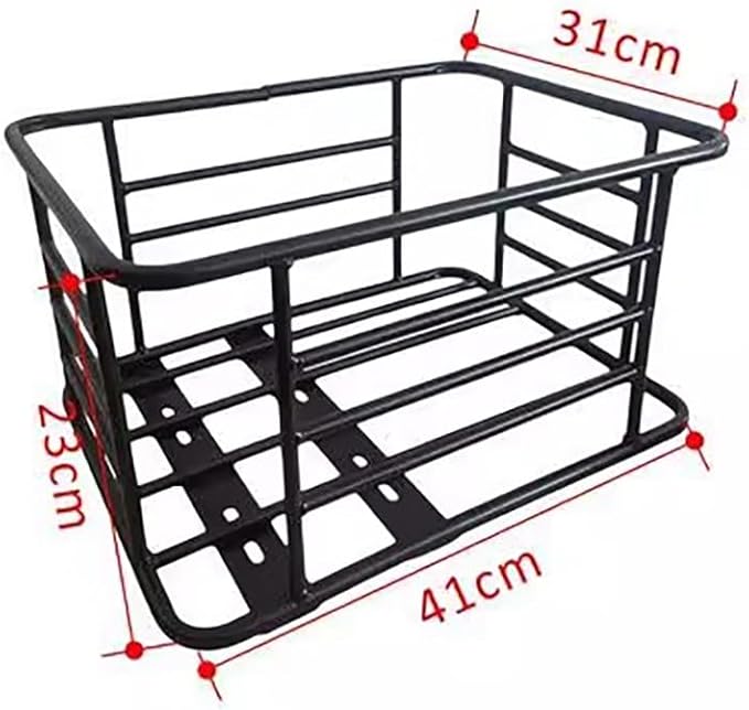 Bike Dog Carrier Rear Mount – Steel Pet Bicycle Basket with Padded Liner, Safety Tether & Strap Kit – Universal Rear Rack Dog Seat for Small Dogs/Cats