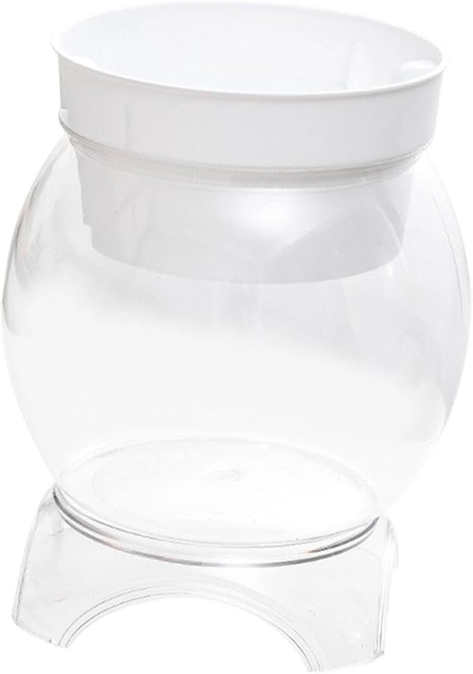 Desktop Fish Bowl Aquarium Hydroponic Planter Creative for Home Landscaping for Living Room with Stand Transparent 2 in 1, 20cmx26.2cm
