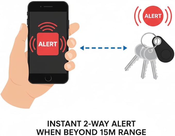 Two-Way Alarm Pet Location Tracker with Real-Time Tracking for Dogs, Cats, Keys, and Luggage, Waterproof Anti-Loss Device for Outdoor and Travel Use (Blue,5Pcs)