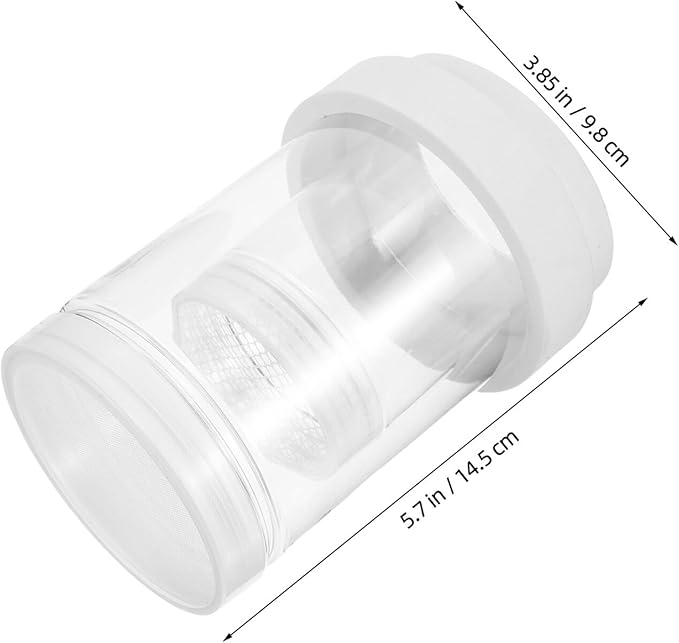 Floating Guppy Breeding Box with Fine and Coarse Mesh Nets, Fish Hatchery Isolation Tank for Aquarium Fry Nursery and Shrimp Breeding, White Small and Medium Size Set