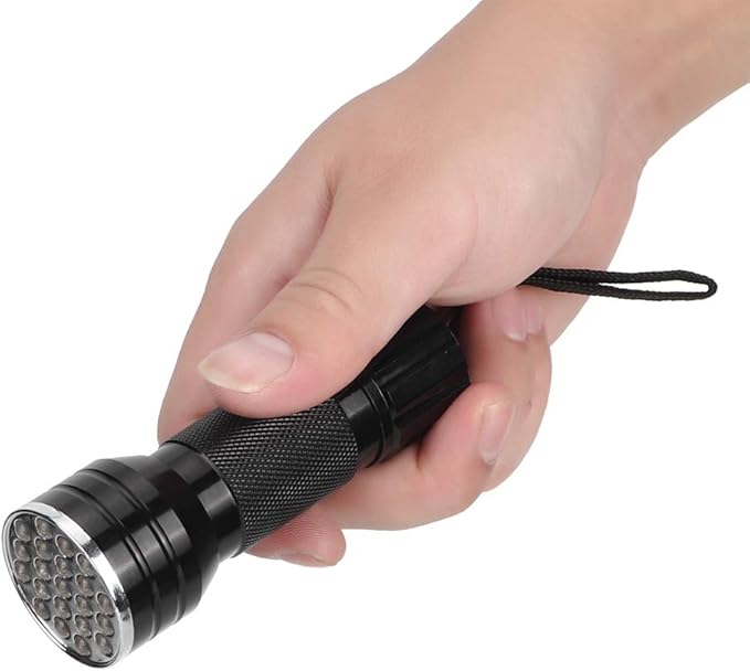 Generic Uv Flashlight, Uv Light Mini Torch Light Urine Light Detector 21 LED Flashlight Ultra Violet Pet Urine Detector Light for Dog Cat (with tail strap), Generic12wikvf7h0-01