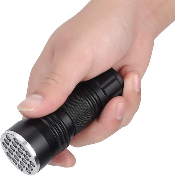 Generic Uv Flashlight, Uv Light Mini Torch Light Urine Light Detector 21 LED Flashlight Ultra Violet Pet Urine Detector Light for Dog Cat (without tail strap), Generic12wikvf7h0-02