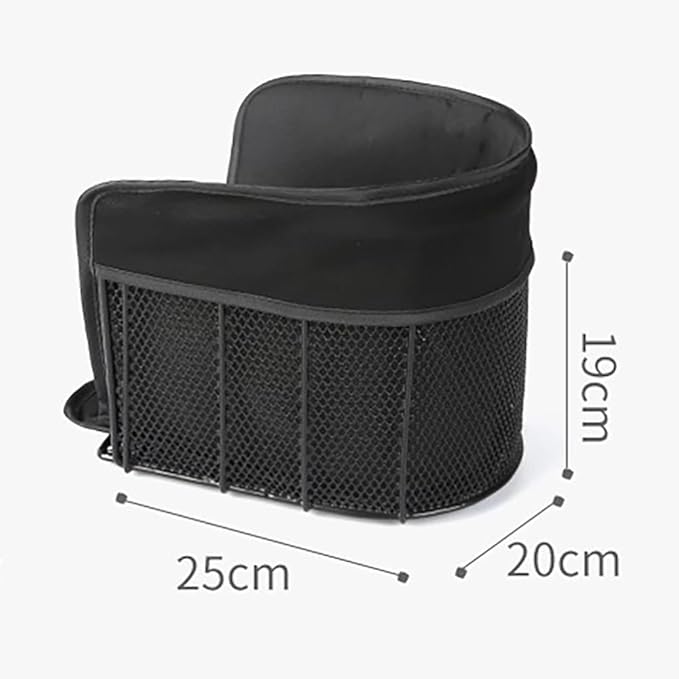 Bike Pet Seat with Internal Safety Tether – Front Bicycle Dog Carrier, Steel Frame Support, Breathable Mesh & Soft Cushion