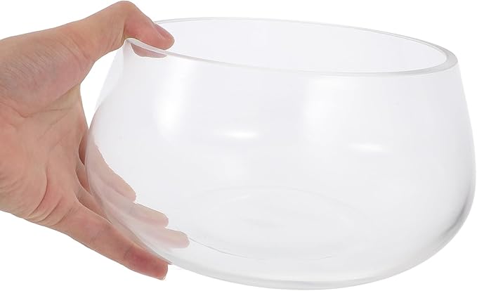 BESPORTBLE Thickened Round Glass Turtle Bowl Fish Tank 20l Simple Hydroponic Plant Aquarium Terrarium for Home Desktop Aquatic Pets