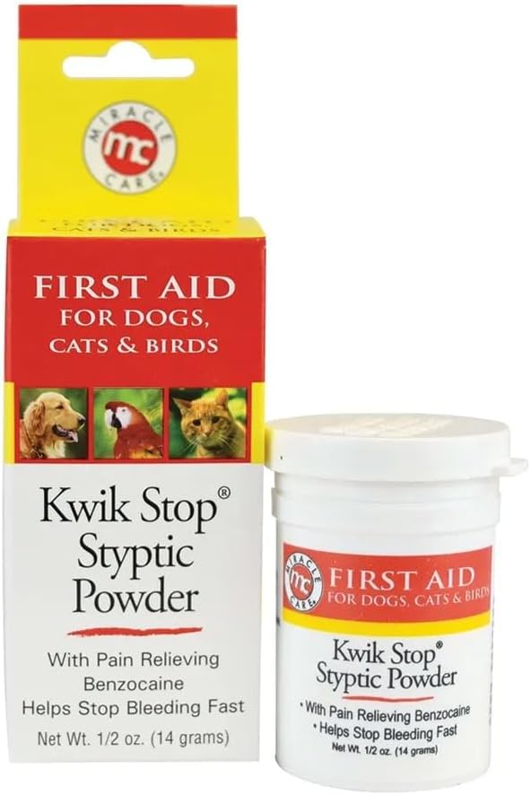 Styptic Kwik Stop Dog Cat Bird Ferret Helps Stop Bleeding Fast Powder Gel Pads or Swabs (Groomer's Kit)
