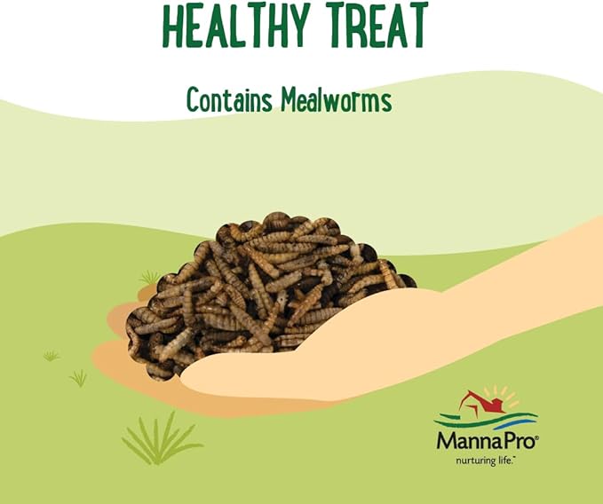 Farmhouse Favorites Dried Mealworms for Chickens, 5 lb, Chicken Treats, Meal Worm, 100% Natural Bird Food for Hens, Turkeys, Geese, Guinea Fowl, Duck Food, Poultry Scratch, Meal Worms for Wild Birds