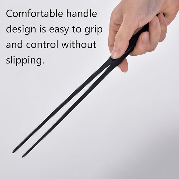 SagaSave Aquarium Tweezers Stainless Steels Feeding Tongs Extra Long 15 inches Aquarium Feeding Tool for Snakes, Lizards, Spiders, Frogs, Scorpions Feeder(Curved Jaw)