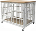 38" Dog Crate Furniture, Heavy Duty Dog Kennel Indoor for Large Dogs, Escape-Proof and Chew-Proof Wooden Dog Cage for high Anxiety Dog, Decorate House as TV Stand, End Table