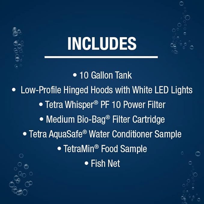 Tetra Aquarium, 10 Gallon, Complete Tropical Fish Tank Kit with LED Lighting for Freshwater Fish