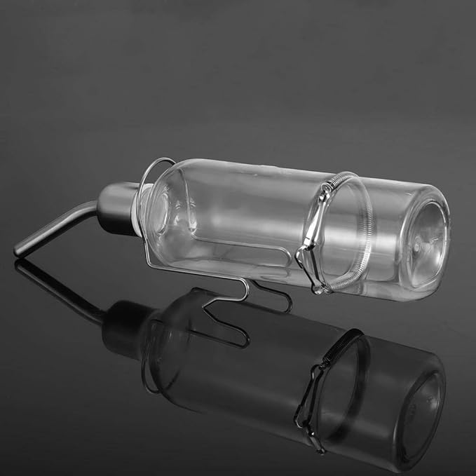 Parrot Water Feeder Automatic Pet Rabbit Feeder Parrot Bird Water Feeding Bottle Hamster Water Bottle Feeder with Stainless Steel Ball Nipple(S)