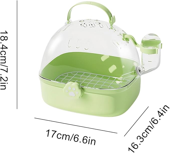 Hamster Travel Cage - Portable Hamster Cage with Water Bottle - Breathable Pet Bird Carrying Accessory for Cockatiels Chinchillas Lovebirds Budgies Conures Parakeet Hedgehog Sparrow