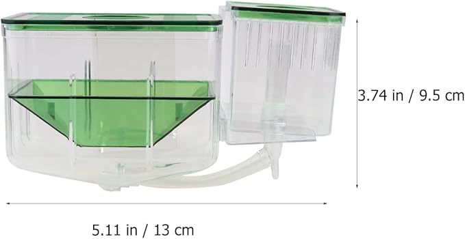DOITOOL Fish Breeding Box for Aquarium Transparent Isolation Tank with Fine Mesh Sieve for Baby Fish Separator and Guppy Fry Hatchery Compact 2-Pack for Home Aquarium