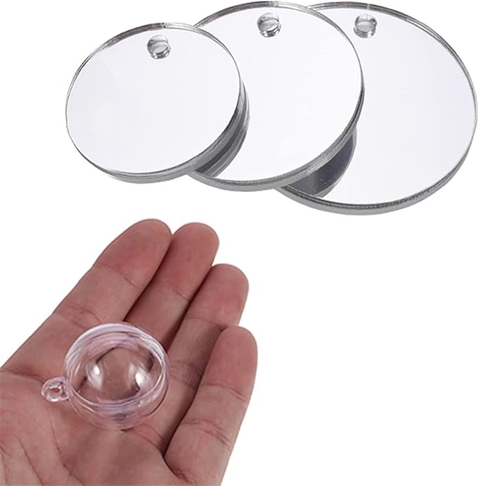 Betta Training Mirror Fish for Tank Fish Antidepressant Work Out Special for Betta Fitness Mirror Betta Toys Mirror Aquarium Decor (4cm)