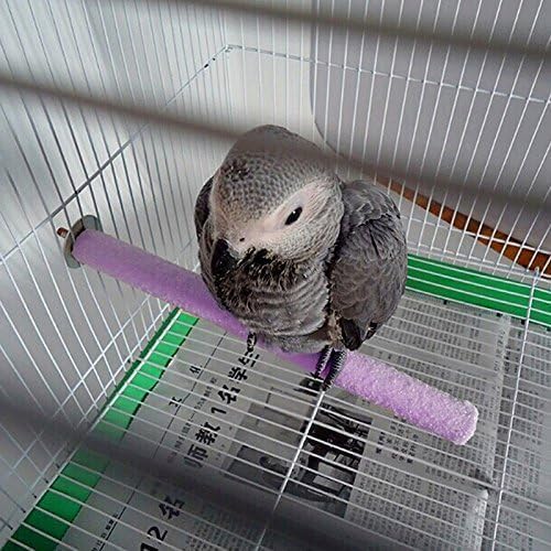 2 Pcs Multi-Color Random Bird Perch Stand Toy Wood Parrot Perch Stand Grinding Claw Sticks Sanded Surface Cage Toy for Parakeets Finches Parakeet Toys Birdcage Accessories, Perches