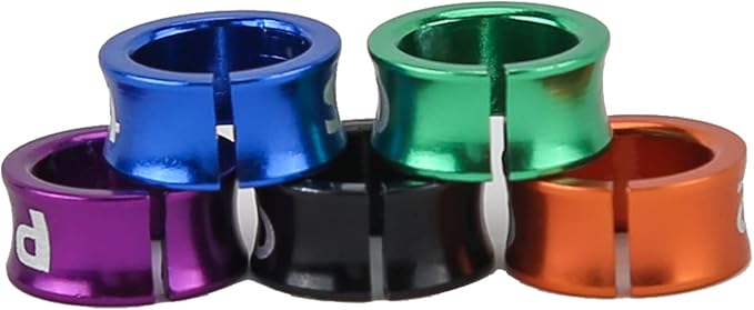 Open Bird Ring Bird Band Bird Foot Ring Bird Leg Bands Rings for Birds Tags Aluminum Alloy Split Ring Mixed Color for Parrots Hibiscus Bird Finches Etc 50Pcs (ID 6.7MM)