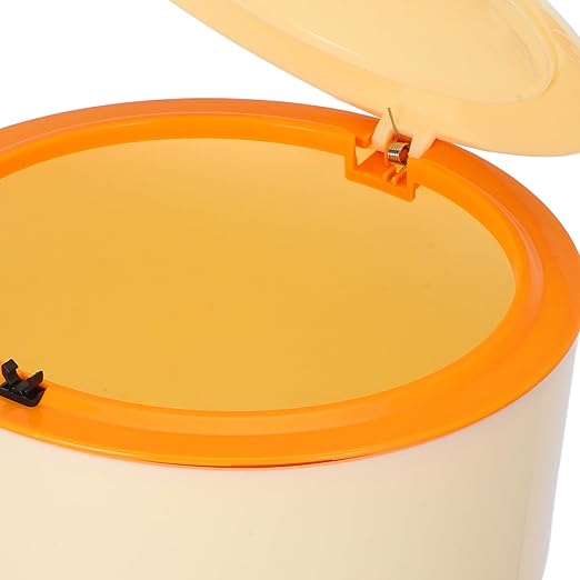TOYANDONA Sealed Pet Litter Trash Can with Lid and 90pcs Drawstring Bags, Plastic Waste Bin for Cat and Dog Litter, Closed Desktop Garbage Container for Bathroom and Home Use