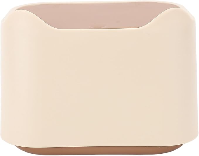 Asixxsix Cat Litter Trash Can, Compact Enclosed with Press Lid for Home Use Multipurpose Mini Garbage Bin Space Saving Easy Clean